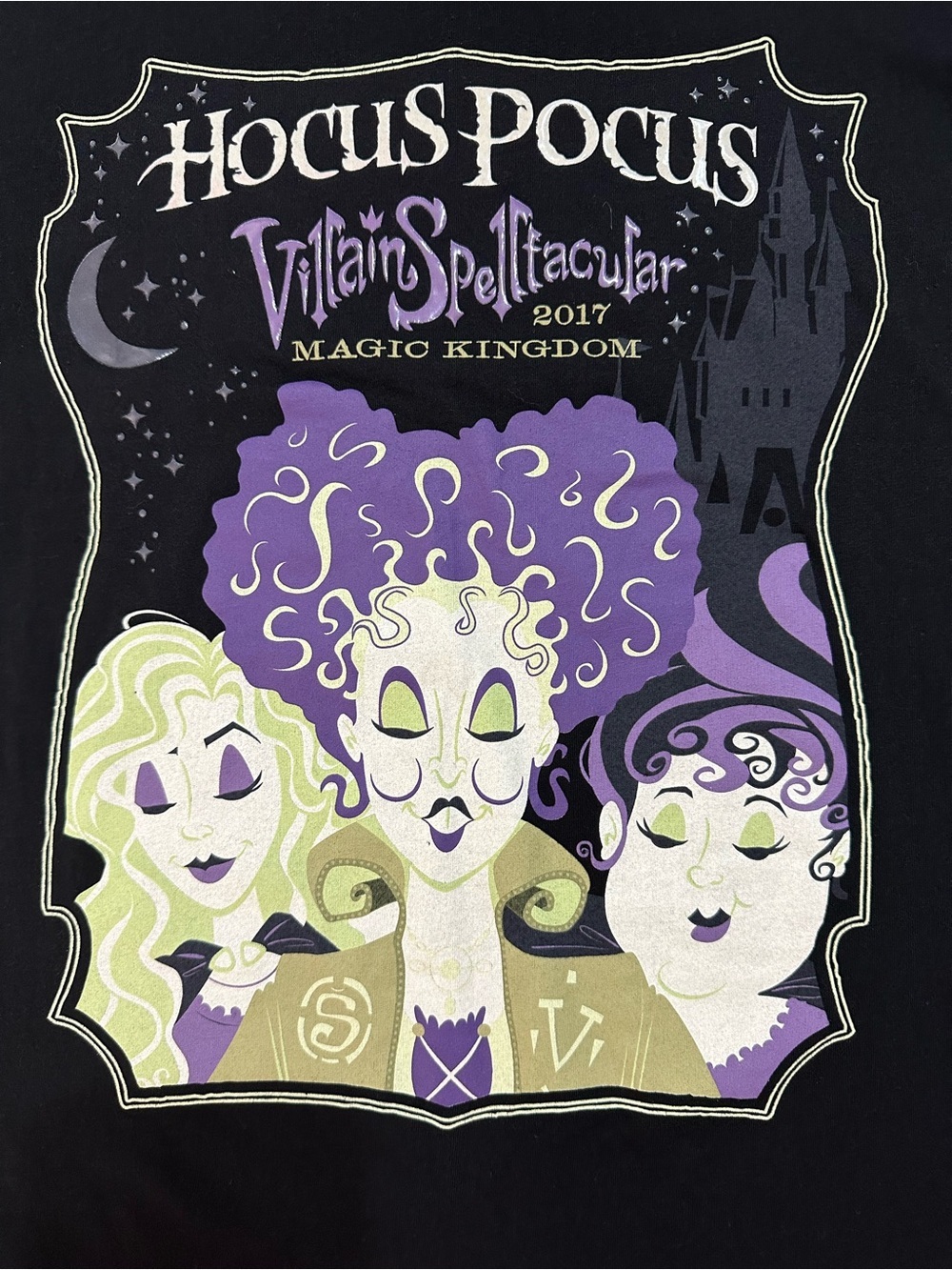 DISNEY HOCUS POCUS VILLAIN SPECTACULAR 2017 TEE BLACK MAGIC KINGDOM L - Picture 4 of 7